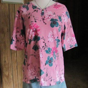 DENIM & COMPANY LADIES SHORT SLEEVE SHIRT SIZE
